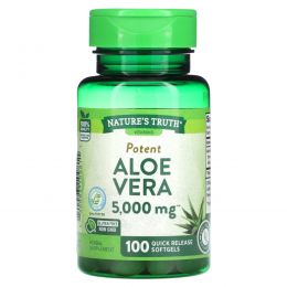 Nature's Truth, Potent, алоэ вера, 5000 мг, 100 капсул быстрого действия