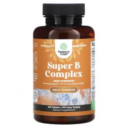 Nature's Craft, Super B Complex, комплекс витаминов группы B, высокая сила действия, 100 таблеток