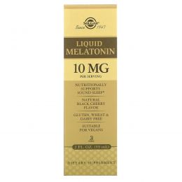 Solgar, Liquid Melatonin, 10mg, Natural Black Cherry, 2oz