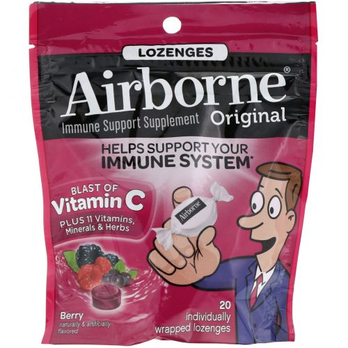 AirBorne, Lozenges, Berry, 20 Individually Wrapped Lozenges