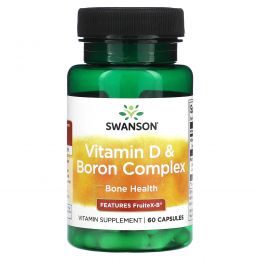 Swanson, Комплекс витамина D и бора, 60 капсул
