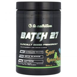 TC Nutrition, Batch 27, клинически дозированная предтренировочная добавка, кислые жевательные мишки, 350 г (12,35 унции)