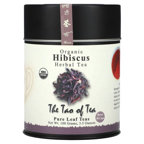 The Tao of Tea, органический травяной чай с гибискусом, без кофеина, 100 г (3,5 унции)