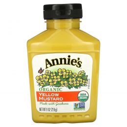 Annie's Naturals, Органическая желтая горчица, 9 унций (255 г)