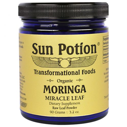 Sun Potion, Порошок из Листа Моринги, Натуральный, 3,2 унции (90 г)