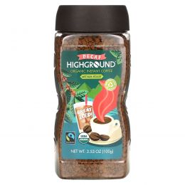 Highground Coffee, Органический растворимый кофе, средний, без кофеина, 100 г