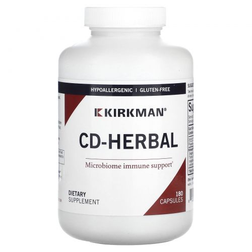 Kirkman Labs, Травяная добавка CD-Herbal, 180 капсул