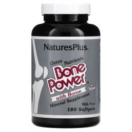 Nature's Plus, Bone Power, сила костей с бором, 180 желатиновых капсул