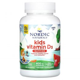 Nordic Naturals, Vitamin D3 Gummies KIDS, Wild Watermelon Splash, 400 IU, 120 Gummies