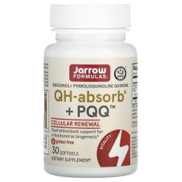 Jarrow Formulas, Убихинол, QH+ PQQ, 30 гелевых капсул