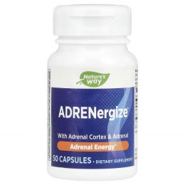 Nature's Way, ADRENergize, для здоровья надпочечников, 50 веганских капсул