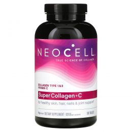 Neocell, Super Collagen+C, Type 1 & 3, 6,000 mg, 360 Tablets