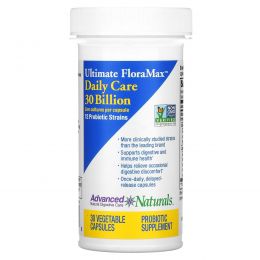 Advanced Naturals, Ultimate FloraMax, Daily Care, 30 Billion Live Cultures, 30 Vegetable Capsules