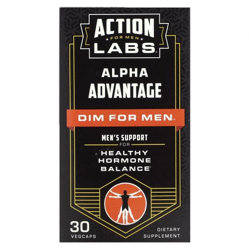 Action Labs, Alpha Advantage, тусклый для мужчин, 30 растительных капсул