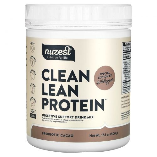 Nuzest, Clean Lean Protein, пробиотик и какао, 500 г (17,6 унции)