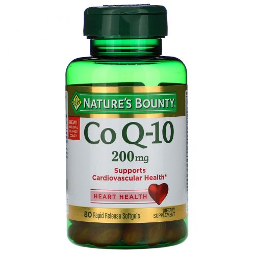 Nature's Bounty, Коэнзим Q-10, экстра сила, Q-Sorb, 200 мг, 80 гелевых капсул