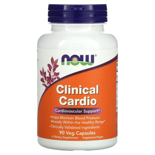 Now Foods, Clinical Cardio, Cardiovascular Support, 90 Veg Capsules