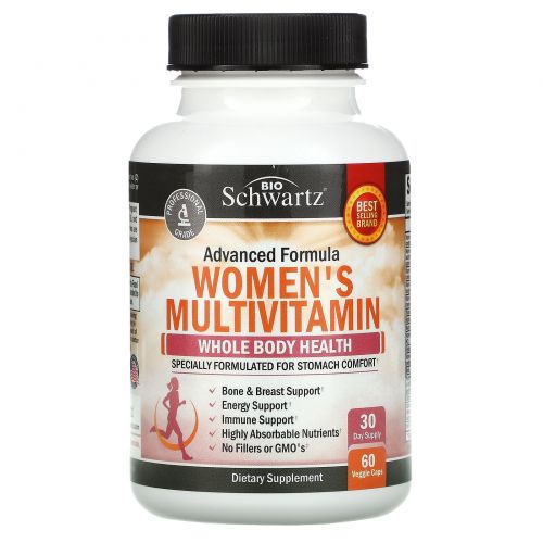 BioSchwartz, Advanced Formula Women's Multivitamin, 60 Veggie Caps ...