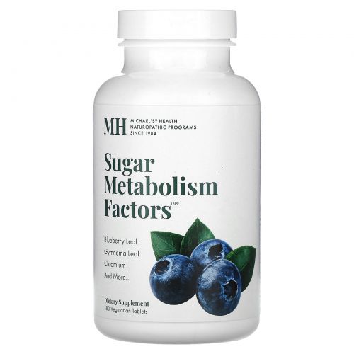 Michael's Naturopathic, Факторы метаболизма сахара, 180 вегетарианских таблеток