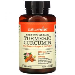 NatureWise, Turmeric Curcumin, 90 Vegan Capsules