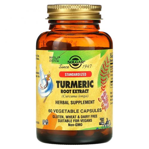 Solgar, Standardized Turmeric Root Extract, 60 Veggie Caps