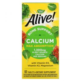 Nature's Way, Alive!, Calcium, Bone Formula, 1,000 mg, 60 Tablets