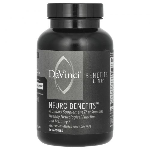 DaVinci Laboratories of Vermont, Benefits Line, Neuro Benefits, 90 капсул