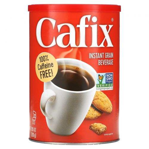 Cafix, Полностью натуральный быстрорастворимый напиток, Без кофеина, 7,05 унций (200 г)