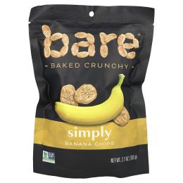 Bare Snacks, Baked Crunchy, банановые чипсы, просто, 76,5 г (2,7 унции)