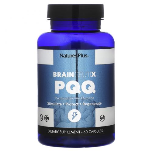 Nature's Plus, BrainCeutix, пирролохинохинон, 60 капсул