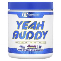 Ronnie Coleman, Signature Series, Yeah Buddy, энергетический порошок перед тренировкой, клубничный лимонад, 270 г (9,5 унции)