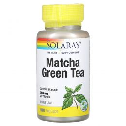 Solaray, Органически выращенный зеленый чай маття, 300 мг, 100 растительных капсул