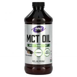 Now Foods, MCT Oil, ваниль и фундук, 16 жид.унций (473 мл)