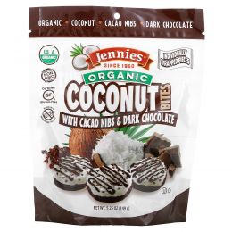 Jennies Macaroons, Organic Coconut Bites, with Cacao Nubs & Dark Chocolate, 5.25 oz (149 g)