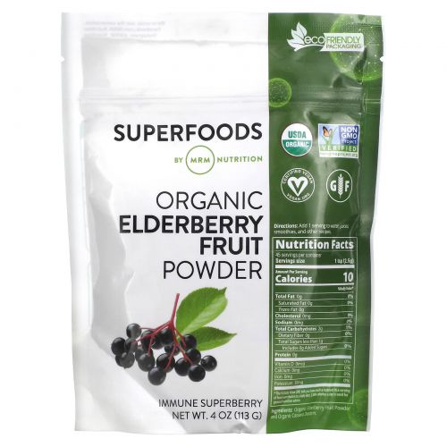 MRM Nutrition, Organic Elderberry Fruit Powder, 4  oz (113 g)