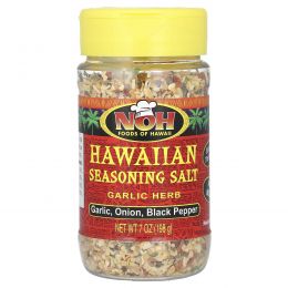 NOH Foods of Hawaii, Hawaiian Seasoning Salt, Garlic Herb, 7 oz (198 g)