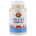 KAL, Ultra D-3, Natural Peppermint Flavor with Xylitol, 5000 IU, 60 Chewables