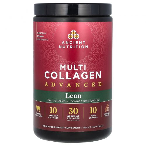 Ancient Nutrition, Multi Collagen Advanced, улучшенный коллаген, корица, 450 г (15,9 унции)