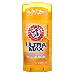 Arm & Hammer, UltraMax, твердый дезодорант-антипреспирант, для женщин, порошковый и свежий, 73 г