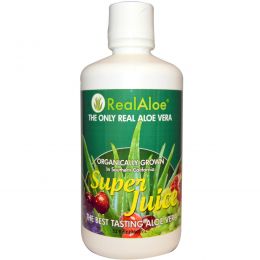 Real Aloe Inc., Супер сок Алоэ Вера, 32 жидких унций (960 мл)