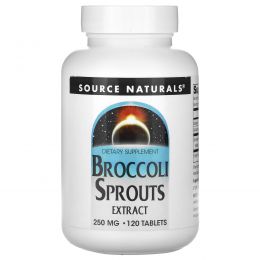 Source Naturals, экстракт ростков брокколи, 250 мг, 120 таблеток