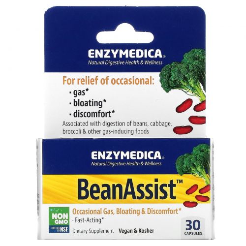 Enzymedica, BeanAssist, 30 капсул