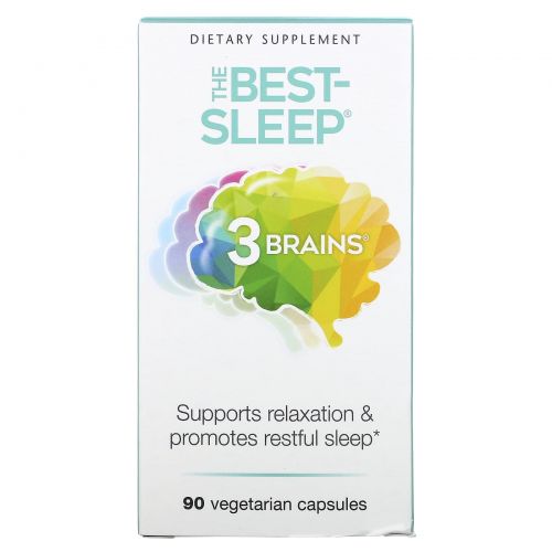 Natural Factors, 3 Brains, The Best-Sleep, 90 Vegetarian Capsules