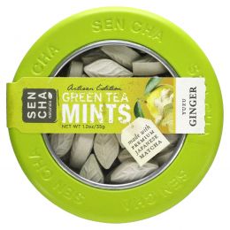 Sencha Naturals, Мятные леденцы со вкусом зеленого чая, имбиря и юдзу, 1,2 унции (35 г)