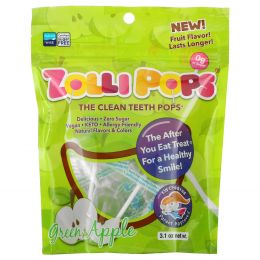 Zollipops, The Clean Teeth Pops, Green Apple, 3.1 oz