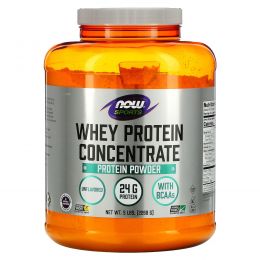 Now Foods, Sports, концентрат сывороточного протеина, без добавок, 2268 г (5 фунтов)