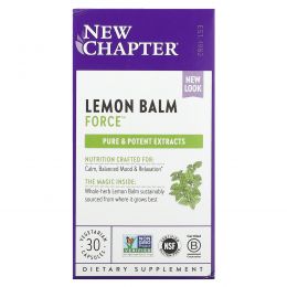 New Chapter, Lemon Balm Force, 30 вегетарианских капсул