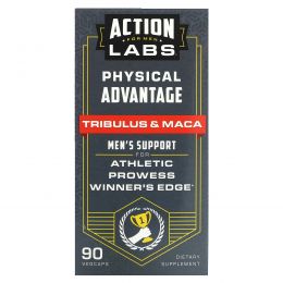 Action Labs, Для мужчин, Physical Advantage, якорцы и мака, 90 вегетарианских капсул