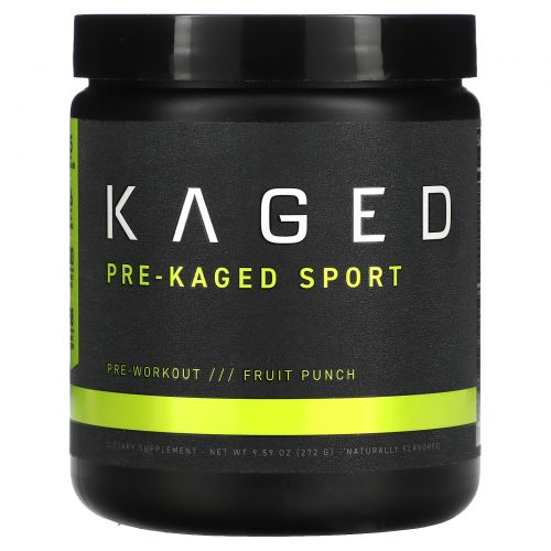 Kaged, PRE-KAGED, Sport, предтренировочный комплекс, фруктовый пунш, 272 г (9,59 унции)