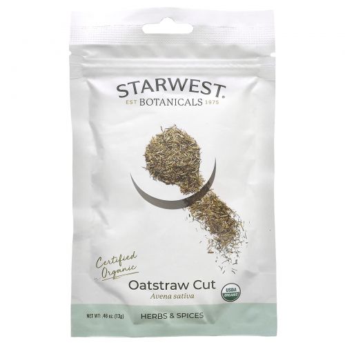 Starwest Botanicals, Органическая овсянка, 13 г (0,46 унции)